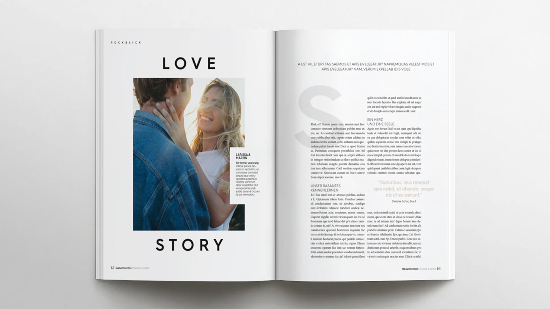 Hochzeitszeitung für das Brautpaar – Bild 2